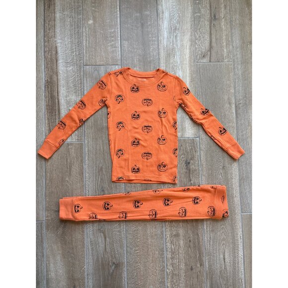 NWOT Unisex Old Navy Scary Pumpkin Pajamas Sz 6 - Picture 2 of 5